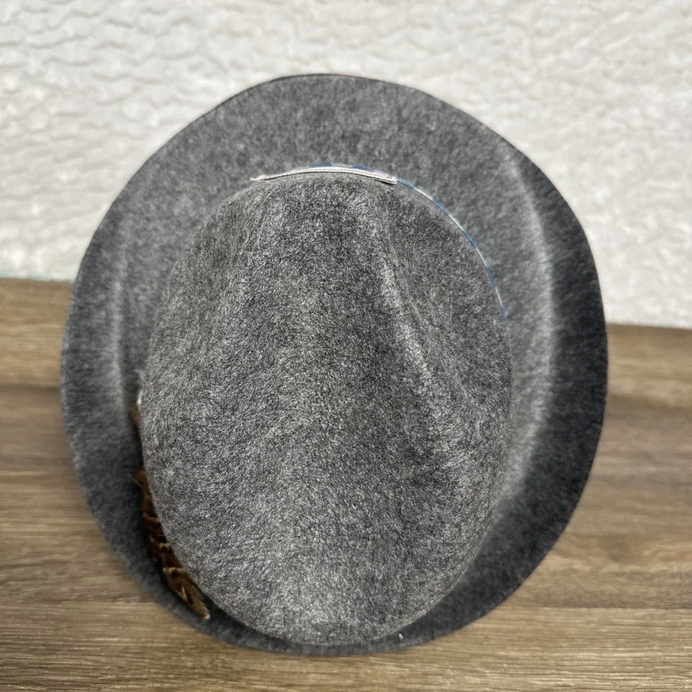 Leinenkugel's Oktoberfest Grey Hat Bavarian Feather Alpine Tyrolean German Beer